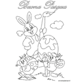 Disegni Coniglio Pasqua da colorare