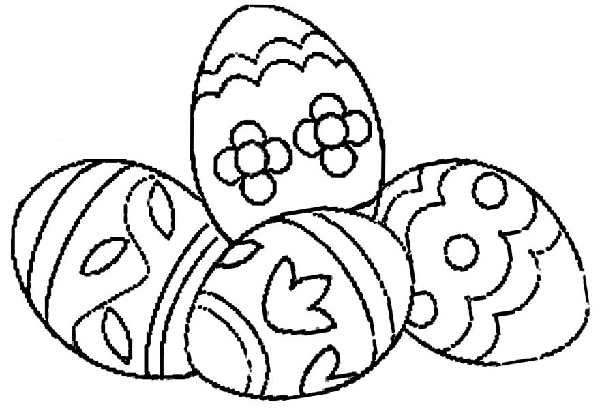 Disegno uova di Pasqua da colorare