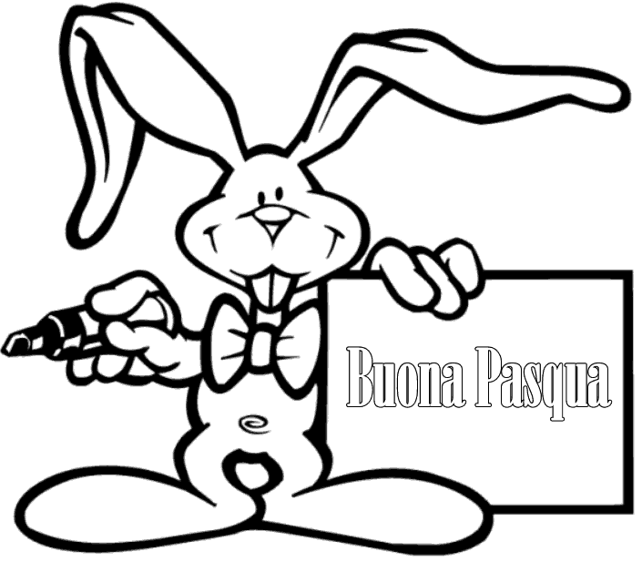 Disegno Coniglio Buona Pasqua